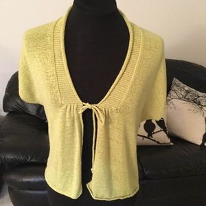 August Silk Petite Tie Front Cardigan Sweater